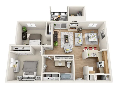 Floor plan 2x1 MRR 887