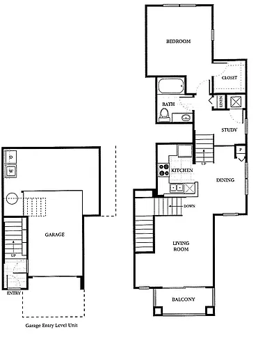 Floor plan Ashton-1 car (839sf)