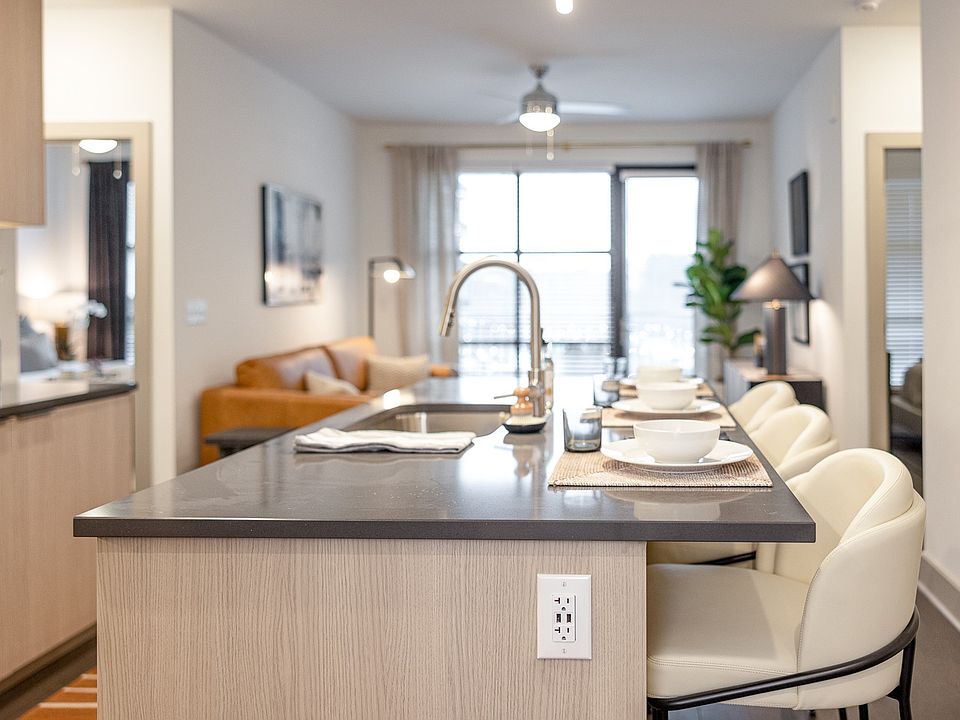 Open layout with bright, stylish interiors.