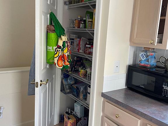 Pantry closet in the kitchen