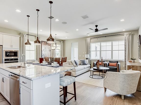 Inviting entry to open kitchen