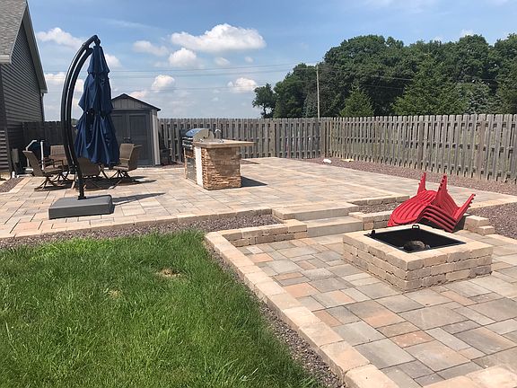 Fire pit and bags area