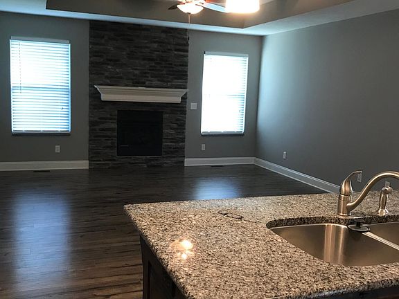 Living area with gas log fireplace