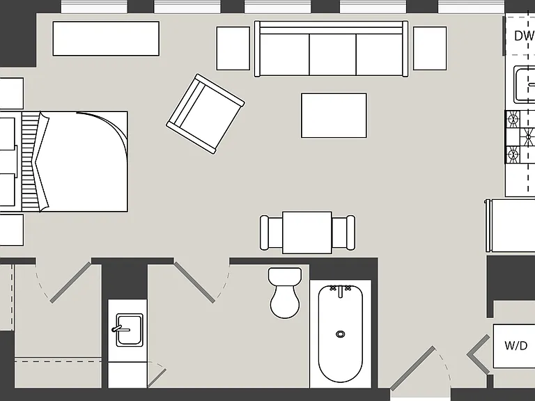 The Ludlow - S3 - 1 Beds - 1 Baths - 516 Sq. ft.