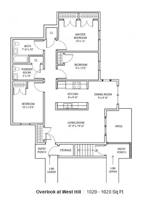 Floor plan Three Bedroom