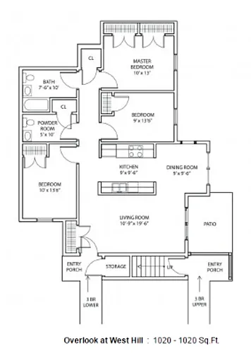 Floor plan Three Bedroom