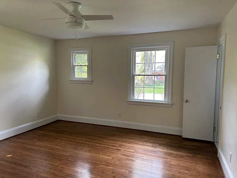 Primary bedroom with walk in closet.