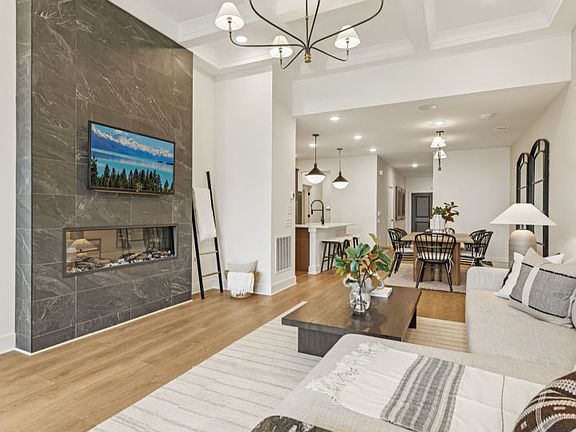 Gathering Room Features an Optional Electric Fireplace