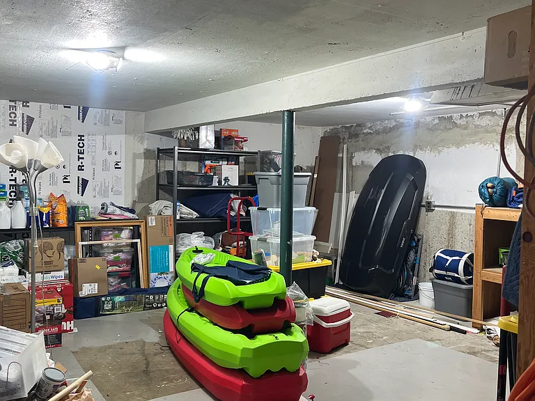 storage room downstairs under garage