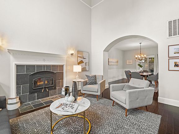 Enjoy gathering by the fireplace