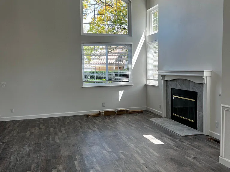 View of the living room, viewed from dining room