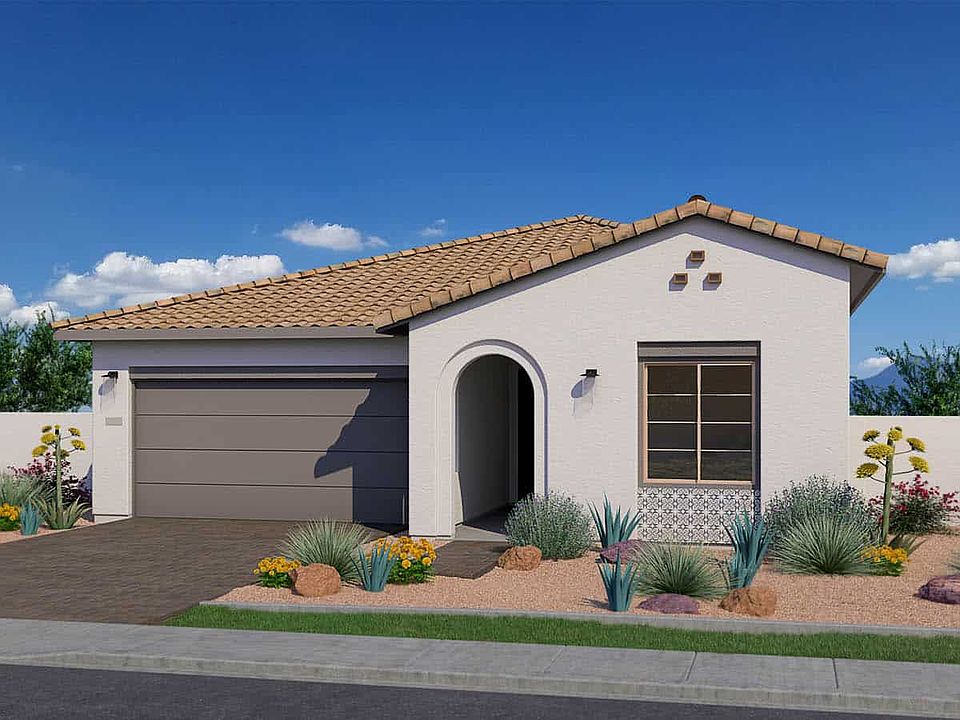 Move-In Ready Home Modern Spanish Elevation Rendering