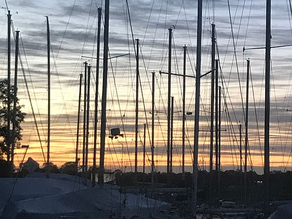 abuts Liberty Marina