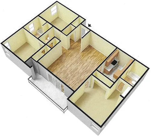 Floor plan 3 Bedroom 2 Bathroom