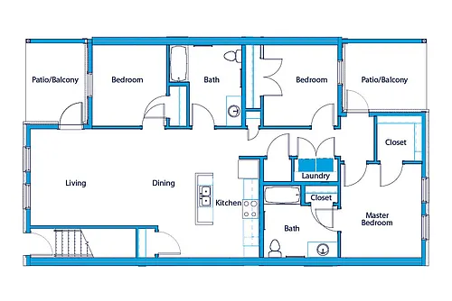 Floor plan 3 Bedroom