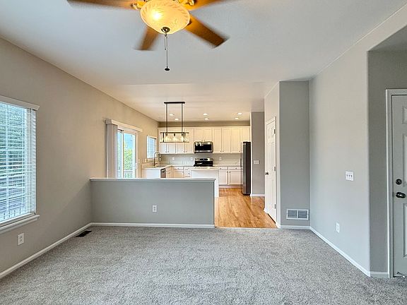 View from fireplace in Family Room