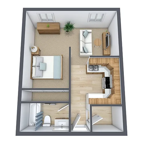 Floor plan Efficiency 01A