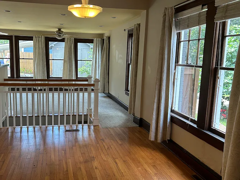 View of Dining Room into Den.