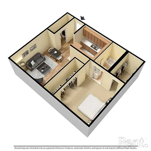 Floor plan 1 bedroom