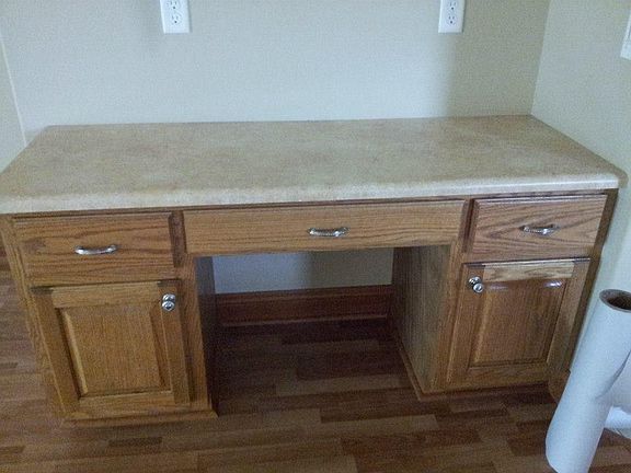 Built in computer desk