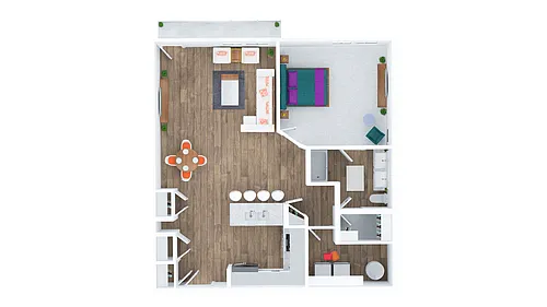 Floor plan 1 x 1 The Rhine