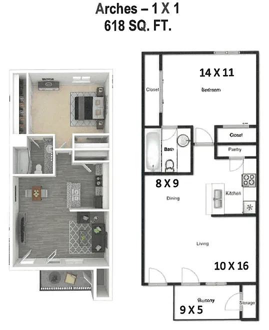 Floor plan Arches Renovated