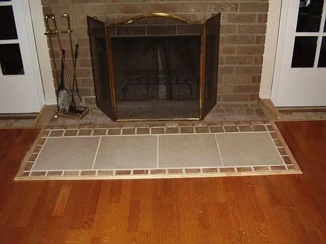 Fireplace french doors to back deck