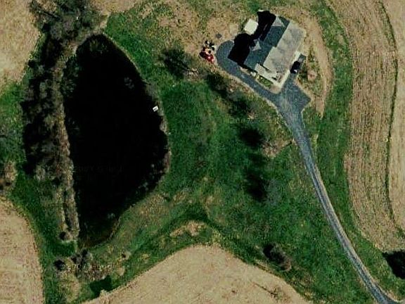 pond and house