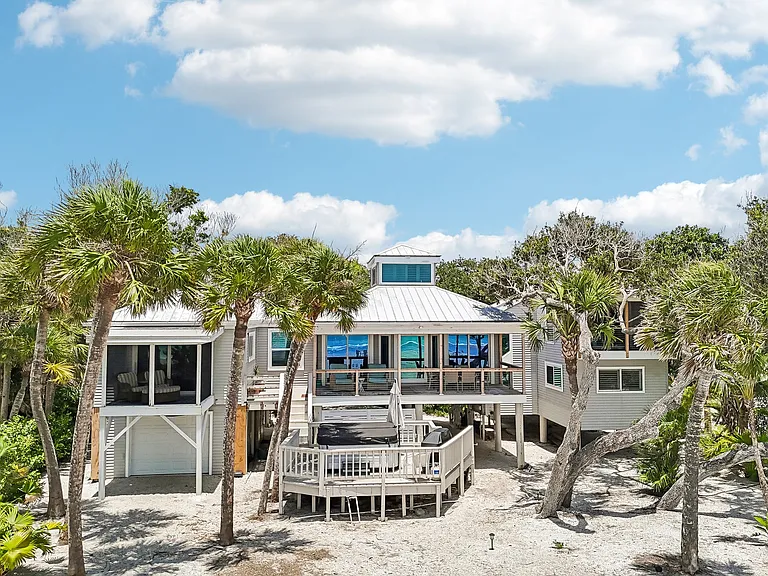 Back of the house view from the beach