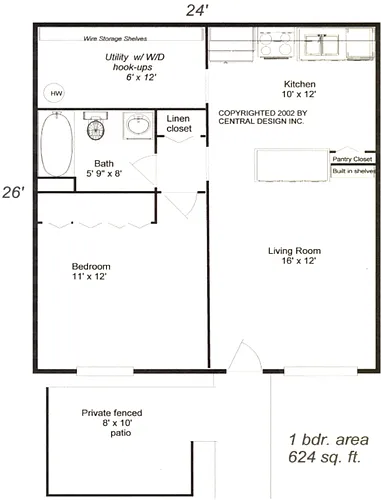 Floor plan 1 Bedroom
