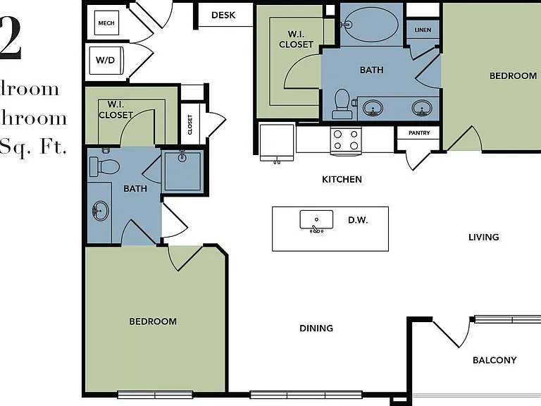 B2 floor plan Broadstone Bryson