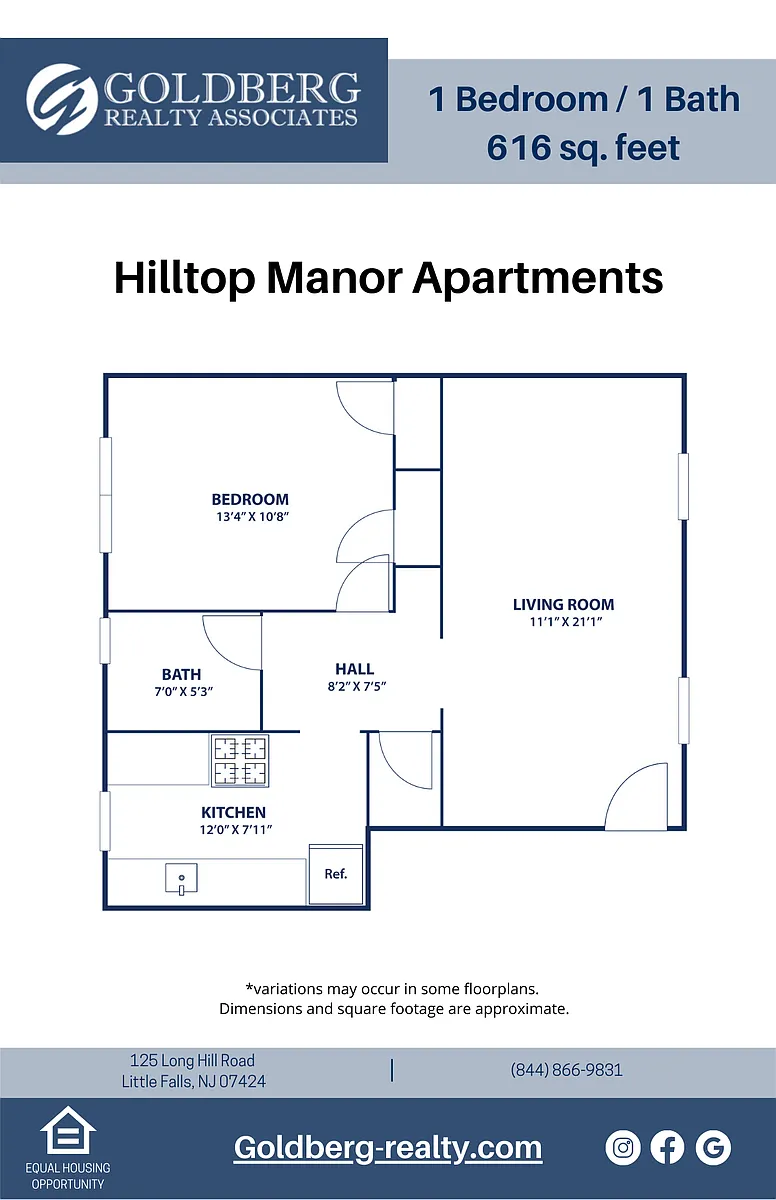 Floor plan One Bedroom