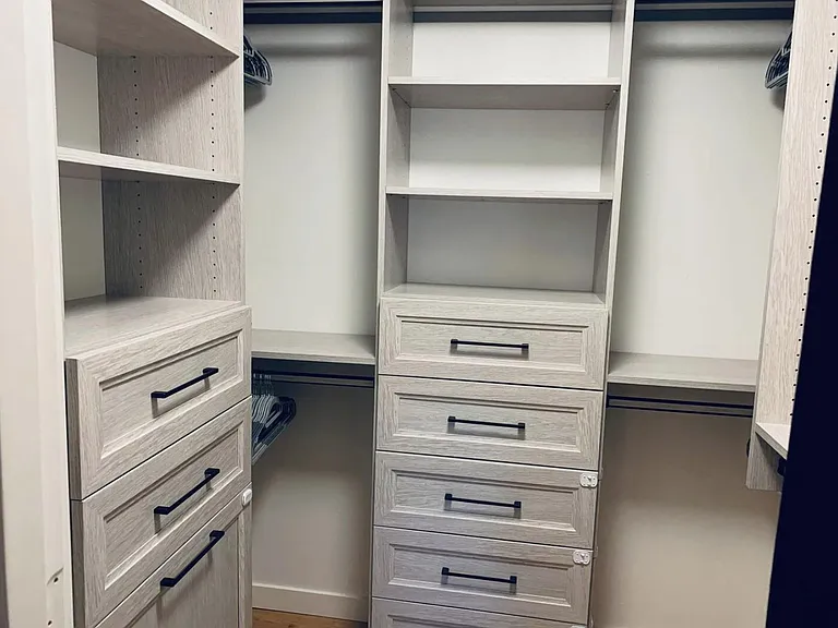 California closets in the master bedroom