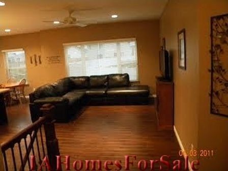 Living Room - Recessed lighting and ceiling fans throughout the home