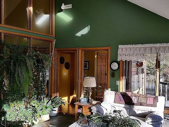 Winter sun warms the house