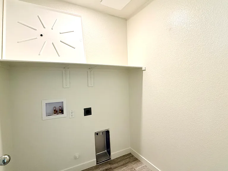 Laundry room with washer and dryer hookups. Bring your own washer and dryer, or ask about having them provided for an additional monthly fee