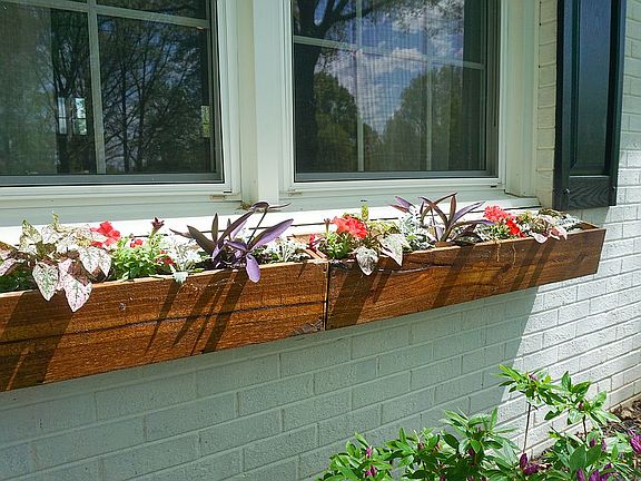 Custom built flower boxes.