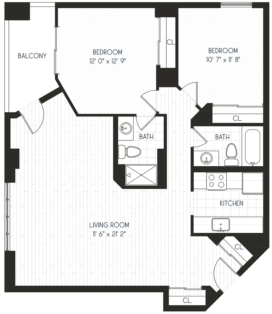 Floor plan 2x2 C2 - Partial