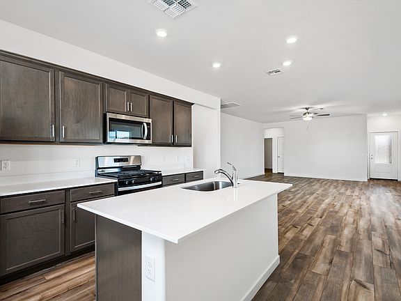 Spacious countertops allow chef-ready meals for family and friends.