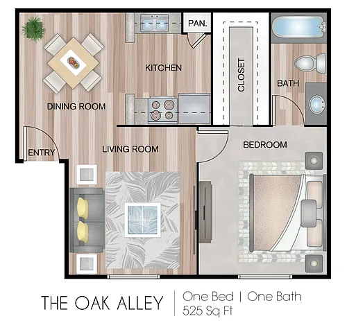 Floor plan A - Oak Alley