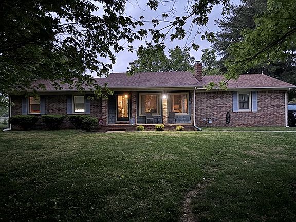 Front of home at night