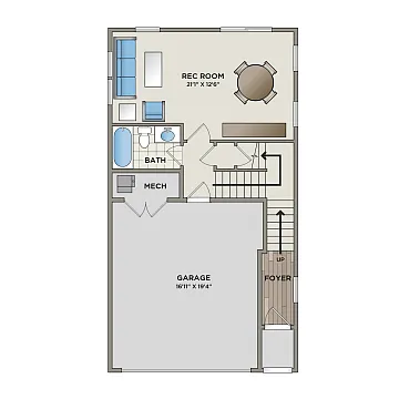 Floor plan Glendale Two Bedroom