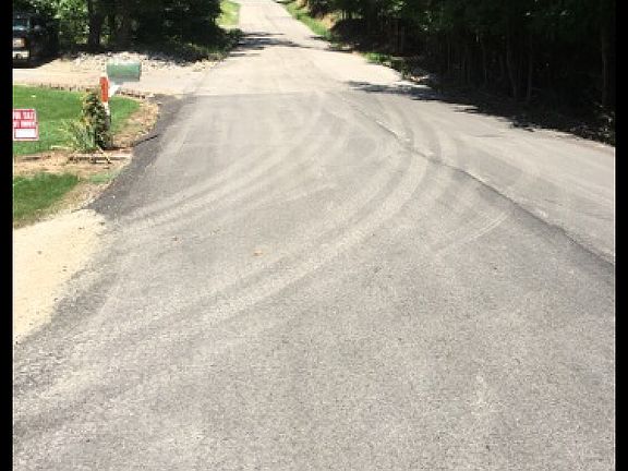 Road in front of the house
