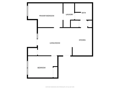 Floor plan LG 2 bed