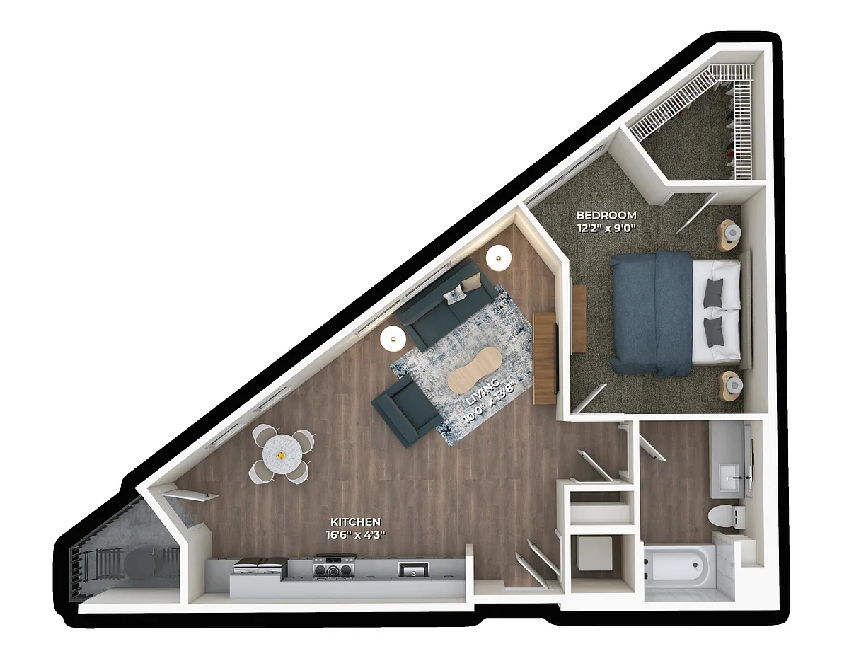 Floor plan A5 One Bedroom