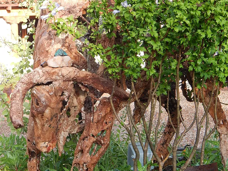 "El Toro" by our local esteemed artist, Seri Holendar greets you as you enter the main gates