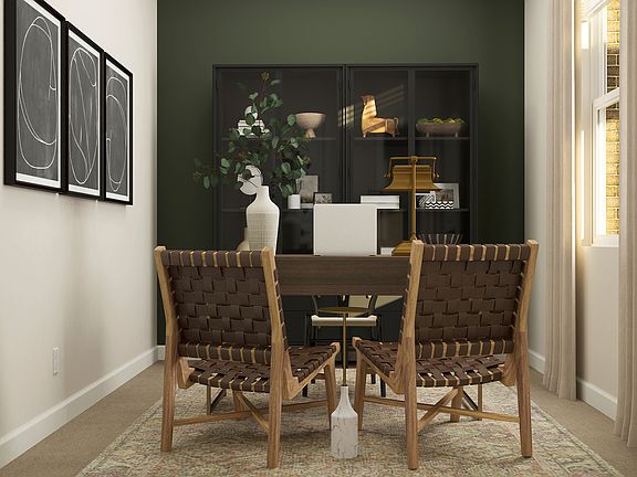 This home has three rooms that can be used as work spaces or bedrooms.