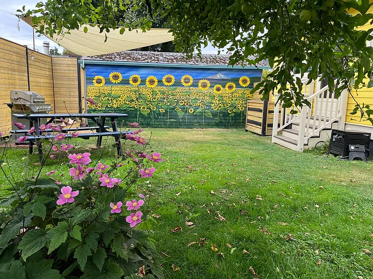 Gorgeous mural done by local artist Allison McClay.