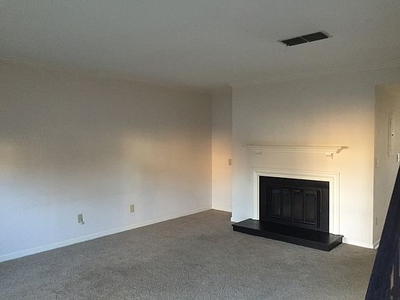 Living Room with wood burning fireplace