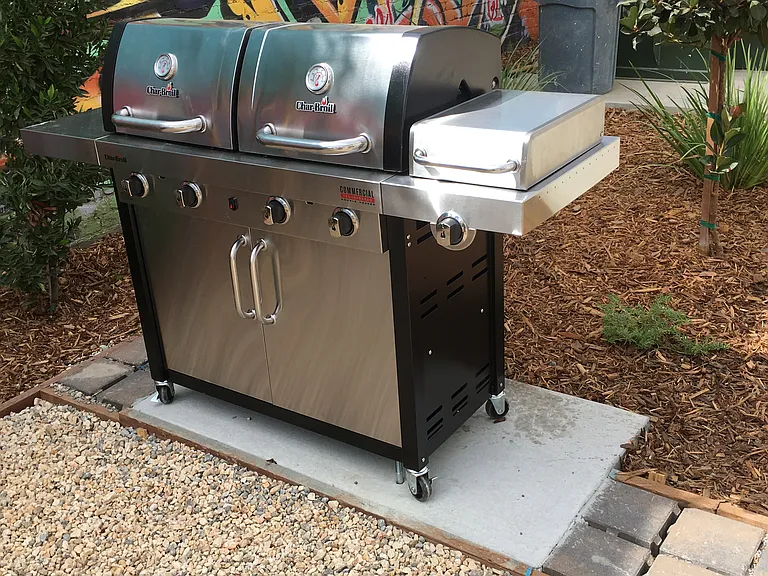 Dual sided grilling space adjoins our picnic area.